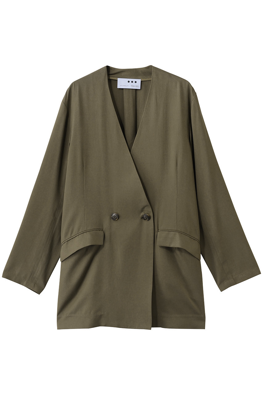 スリードッツ/three dotsのフィブリオ ジャケット(クレイカーキ/FL7001Y)