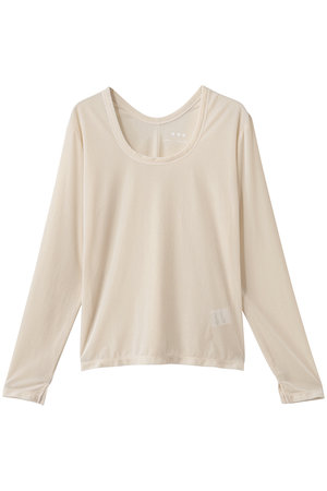 スリードッツ/three dotsのシアーベロア 長袖Tシャツ(110100/110103)