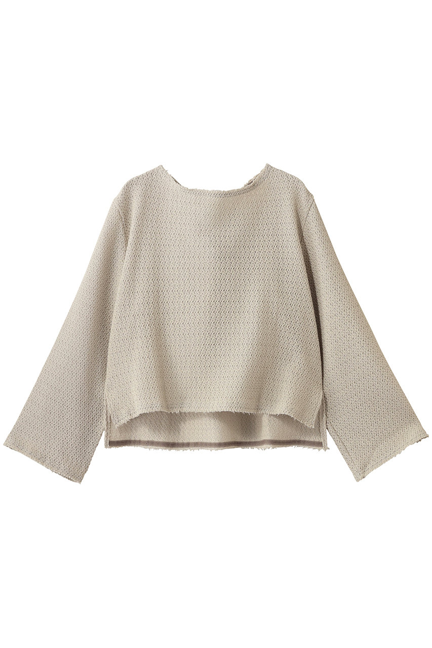 スリードッツ/three dotsのラッセル バックリボントップス(ベージュ/RF2001Y)