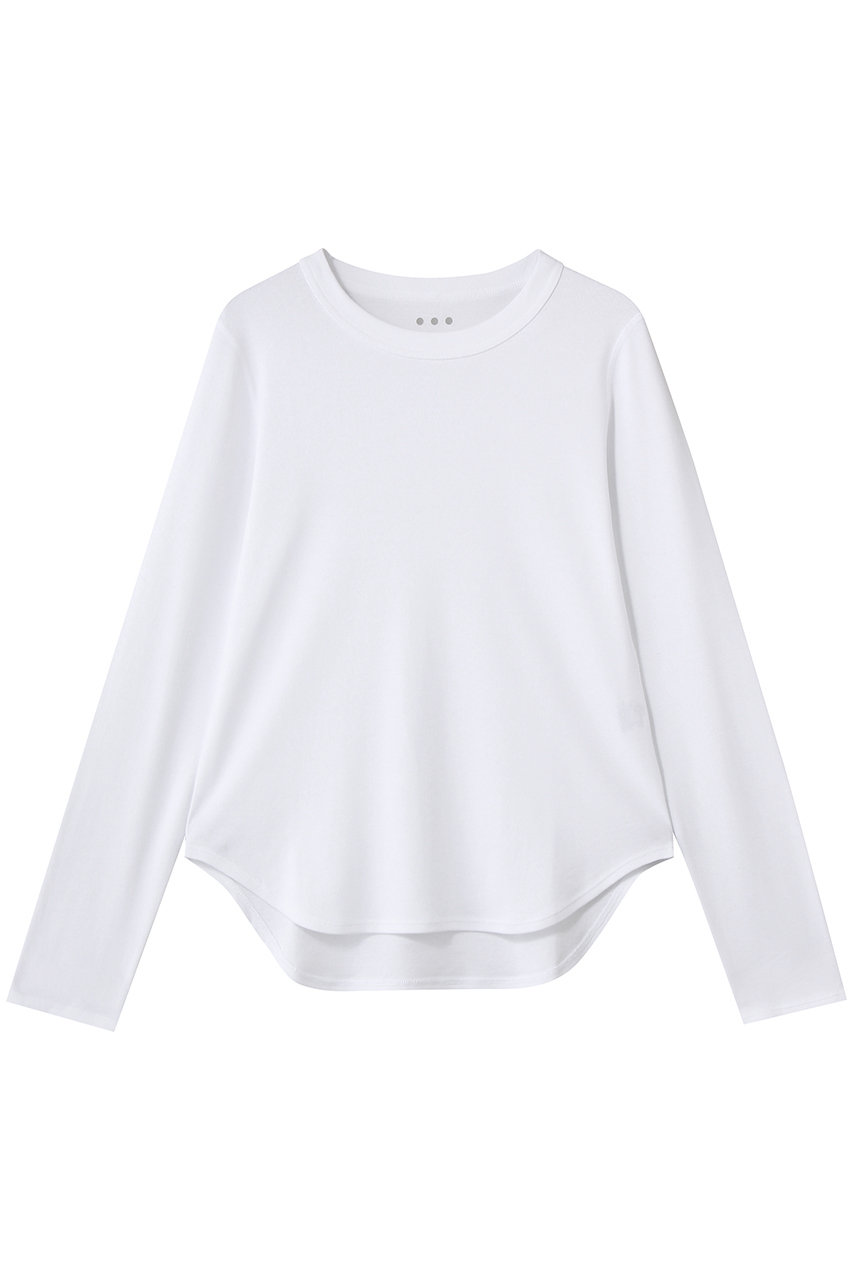 three dots オーガニックコットンニット l/s ボーイズアレックス (ホワイト, S) スリードッツ ELLE SHOP
