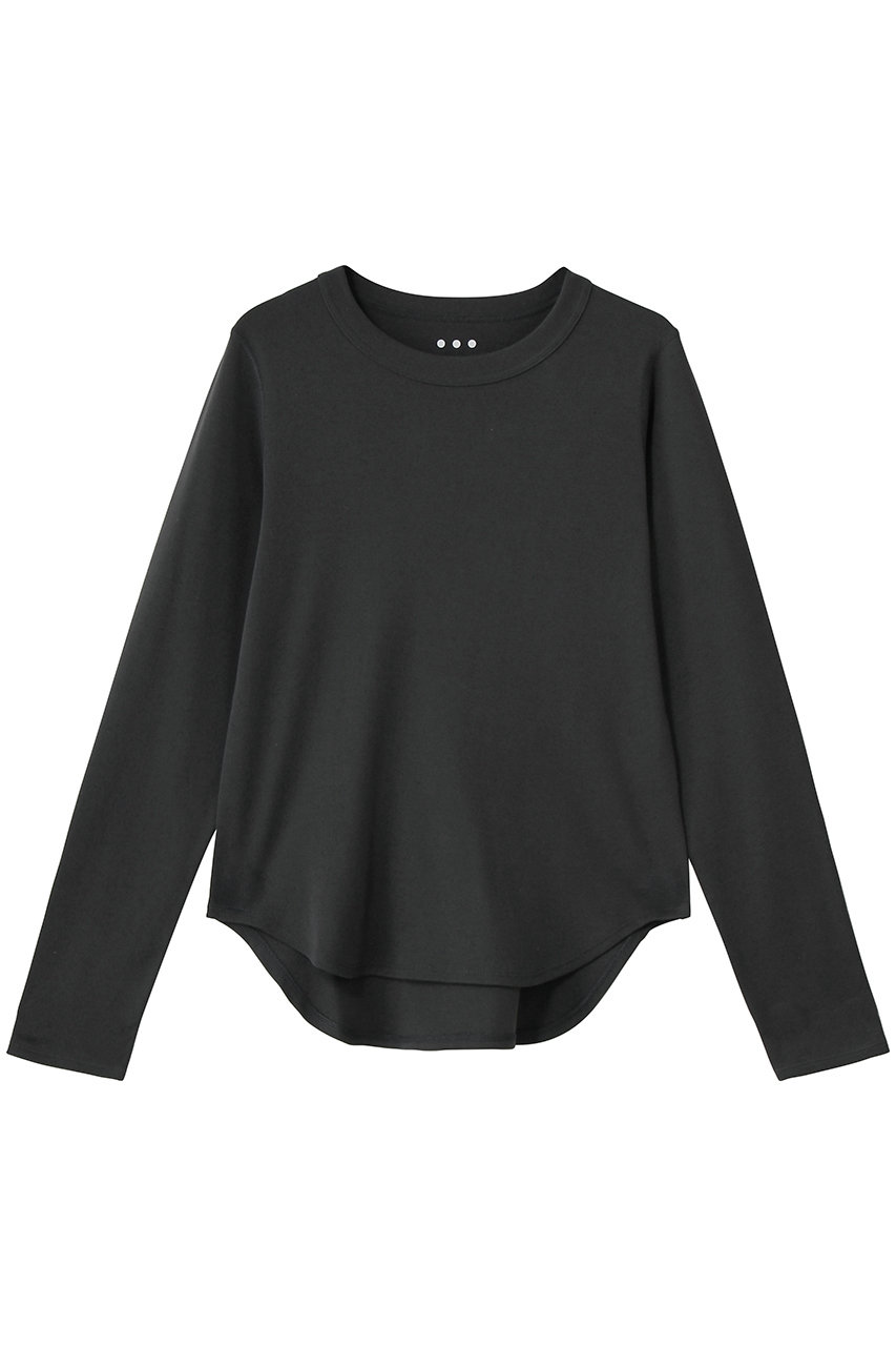 three dots オーガニックコットンニット l/s ボーイズアレックス (チャコール, S) スリードッツ ELLE SHOP