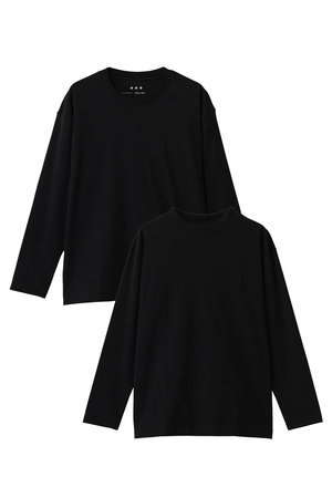 スリードッツ/three dotsの【UNISEX】2パックTシャツ レギュラーフィット長袖(110100/110103)