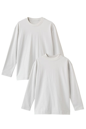 スリードッツ/three dotsの【UNISEX】2パックTシャツ レギュラーフィット長袖(110100/110103)