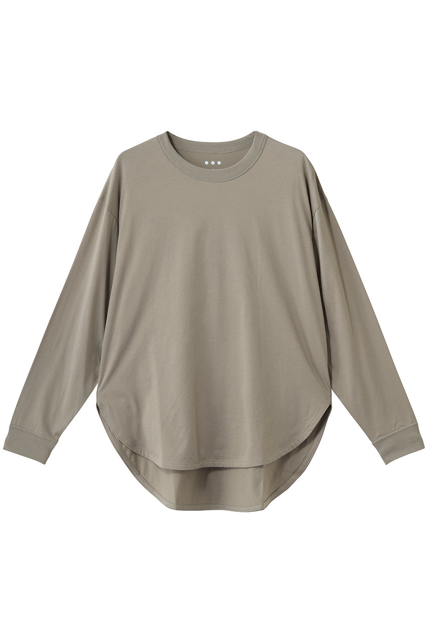 スリードッツ/three dotsのミルキージャージー 長袖Tシャツ(コブルストーン/MJ2001Y)