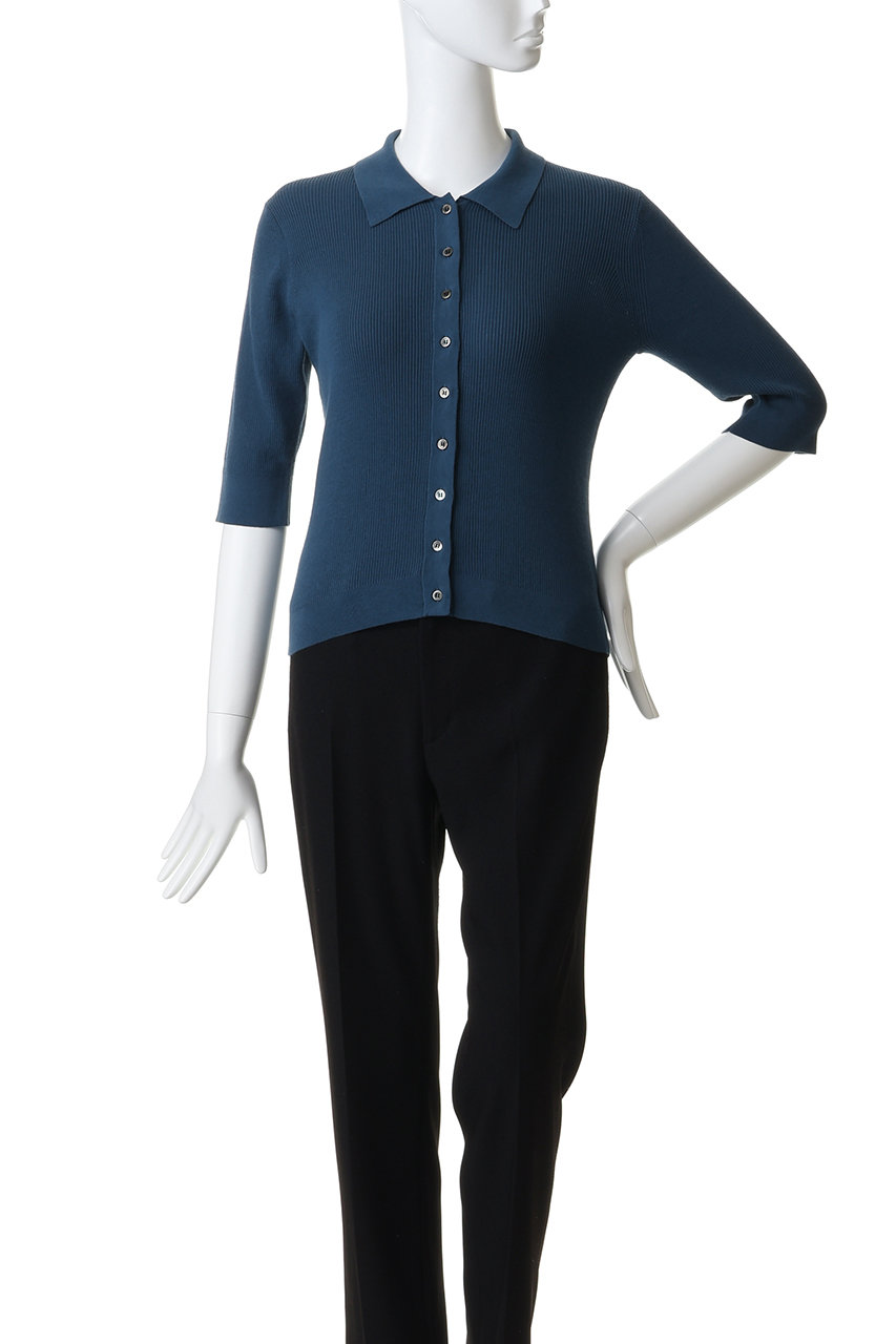 three dots(スリードッツ)｜サンディコットン H/S ポロ/ブラック の