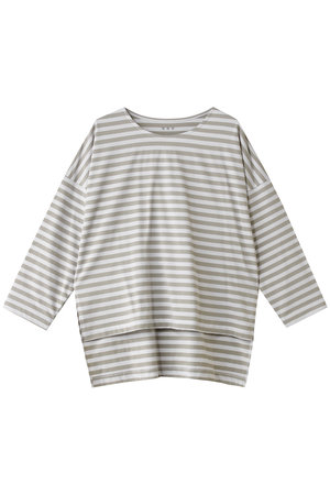 スリードッツ/three dotsのパウダリーコットン 7分袖(110100/110103)