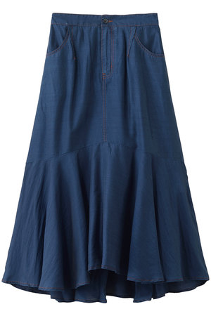 スリードッツ/three dotsのシアー デニムスカート(110700/110703)