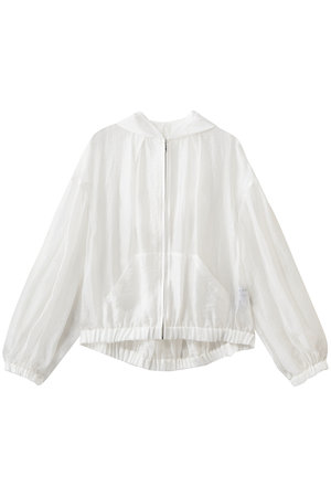 スリードッツ/three dotsのシャイニーシャツ ジップアップフーディ(110100/110105)