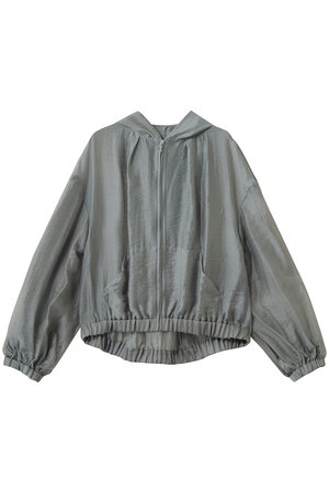 スリードッツ/three dotsのシャイニーシャツ ジップアップフーディ(110100/110105)