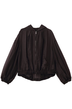 スリードッツ/three dotsのシャイニーシャツ ジップアップフーディ(110100/110105)