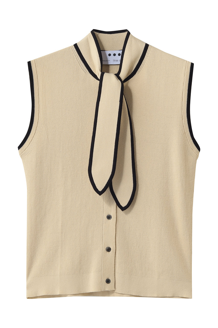 スリードッツ/three dotsのサンディーコットン タイトップス(ベージュ/NK0001Y)