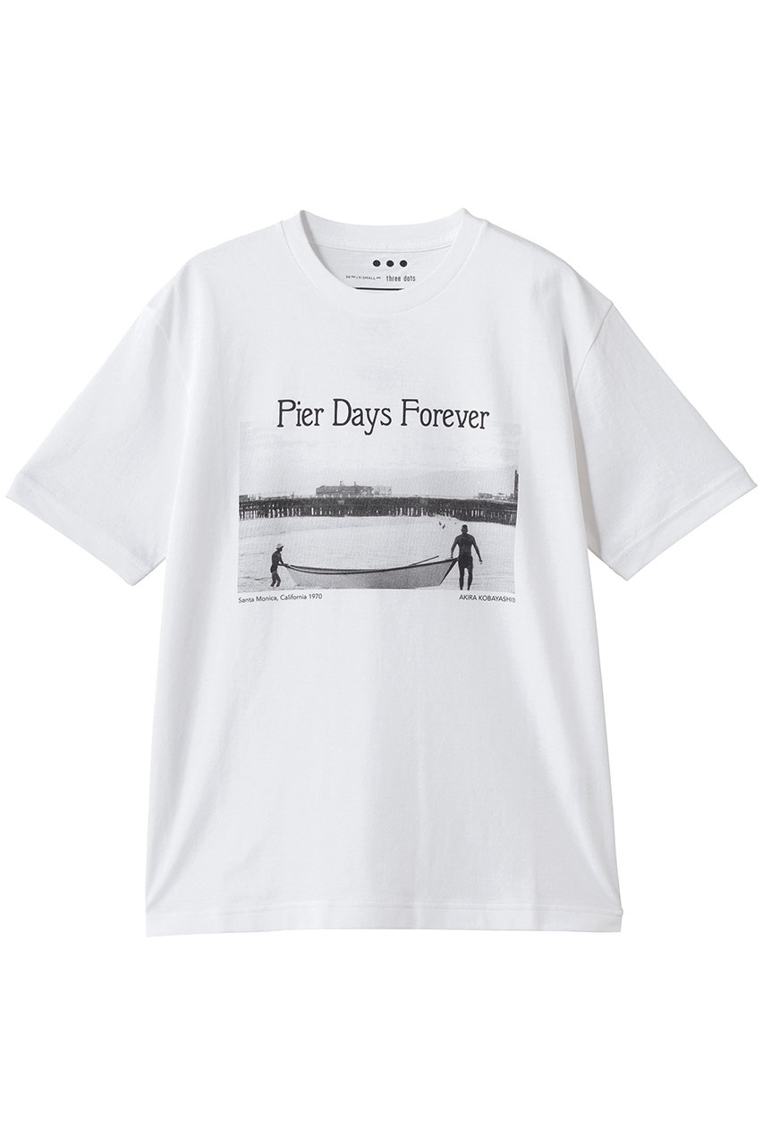 スリードッツ/three dotsの【UNISEX】グラフィックTシャツ(PIER DAYS/AK1005YU)