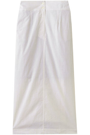 スリードッツ/three dotsのコットンリネン ナロースカート(110700/110703)