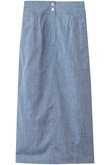 コットンリネン ナロースカート