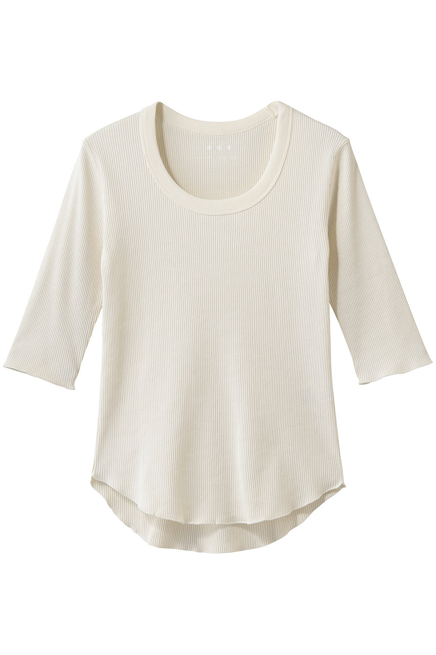 スリードッツ/three dotsのシャイニー リブジェシカ(アイボリー/IC1001Y)