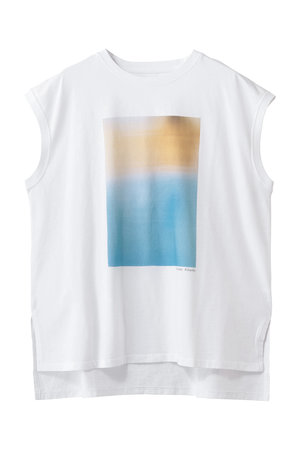 スリードッツ/three dotsのグラフィックT タンクトップ(110100/110101)