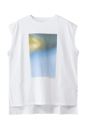 スリードッツ/three dotsのグラフィックT タンクトップ(110100/110101)