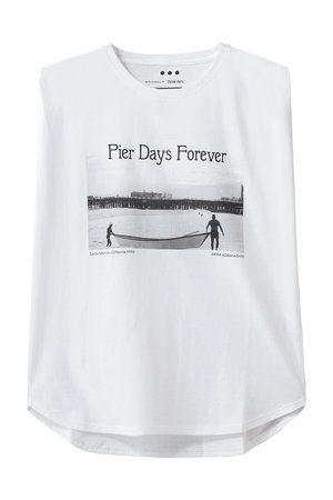 スリードッツ/three dotsのグラフィックT タンクトップ(110100/110101)