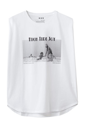 スリードッツ/three dotsのグラフィックT タンクトップ(110100/110101)