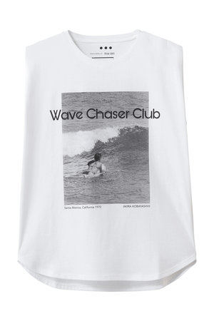 スリードッツ/three dotsのグラフィックT タンクトップ(110100/110101)