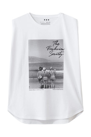 スリードッツ/three dotsのグラフィックT タンクトップ(110100/110101)