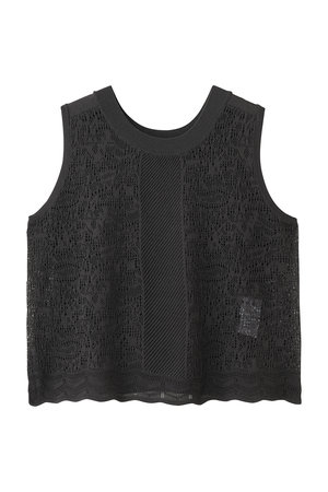 スリードッツ/three dotsのパナマレース 2WAYタンクトップ(110300/110301)