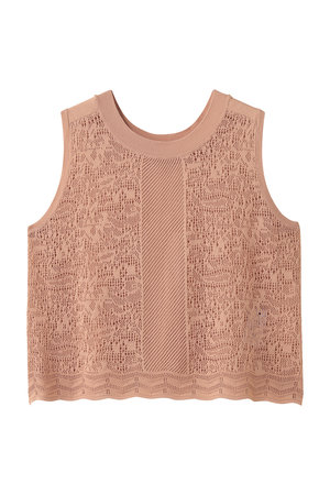 スリードッツ/three dotsのパナマレース 2WAYタンクトップ(110300/110301)