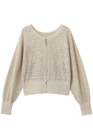 スリードッツ/three dotsのパナマレース 2WAYカーディガン(110300/110303)