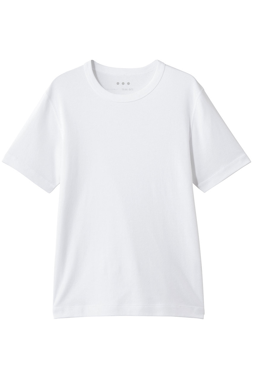 スリードッツ/three dotsの【MEN】Organic cotton knit ジョシュ(ホワイト/AG1C-631Y)