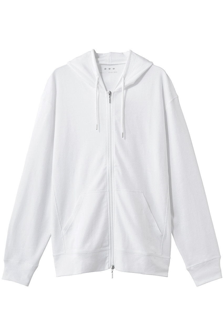 スリードッツ/three dotsの【MEN】Organic cotton knit ダニエル(ホワイト/AG2Y-608Y)