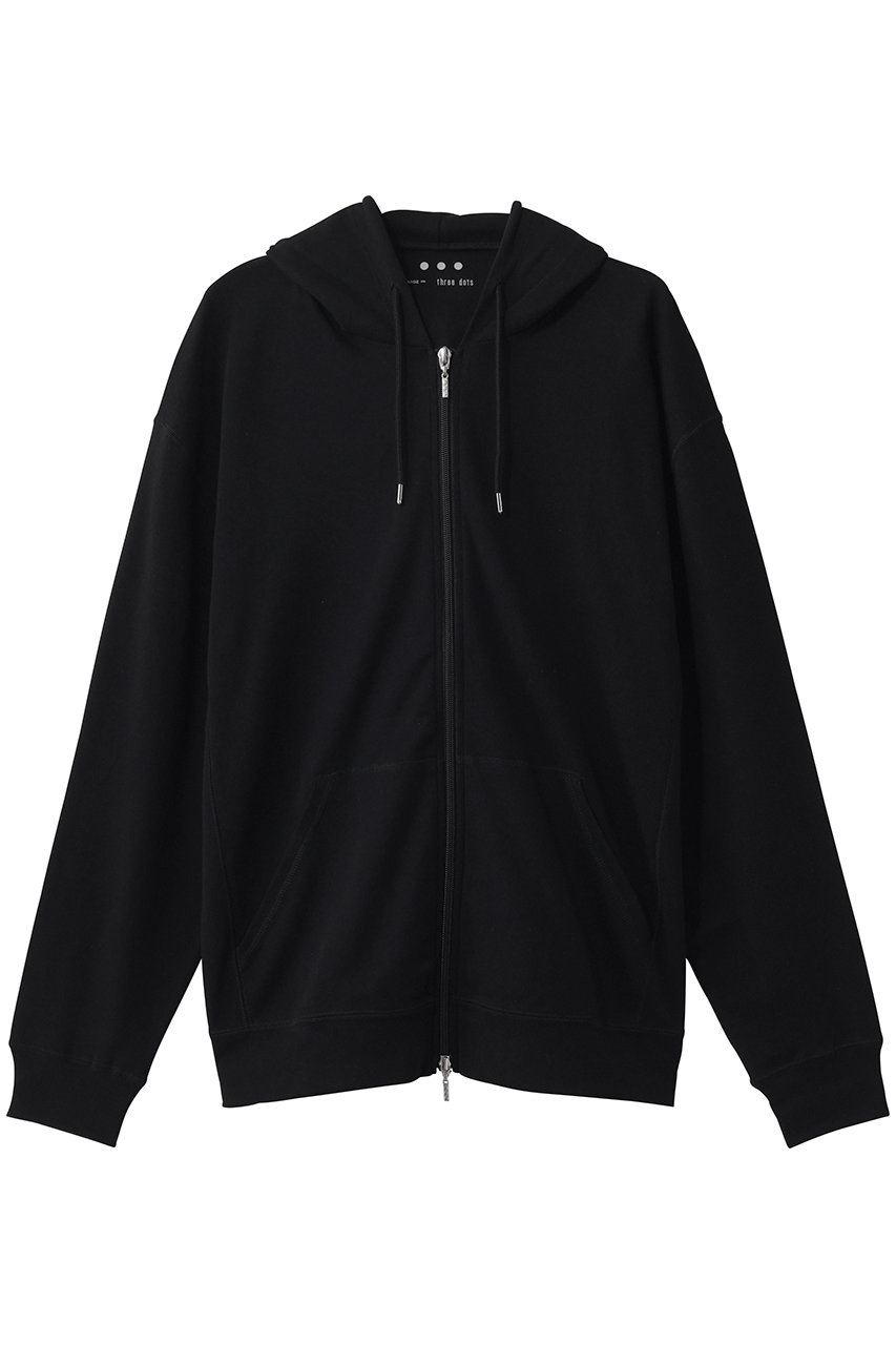 スリードッツ/three dotsの【MEN】Organic cotton knit ダニエル(ブラック/AG2Y-608Y)