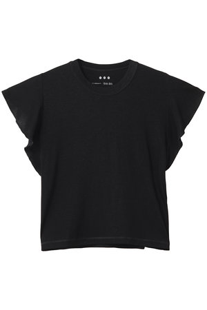 スリードッツ/three dotsの80ストレッチコットン ラッフルタンク(110100/110101)