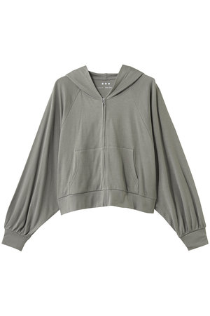 スリードッツ/three dotsのスマイルダブルコットン ジップアップフーディ(110100/110105)