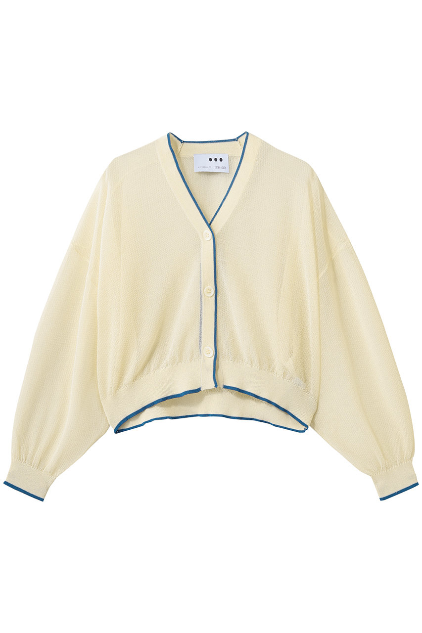 スリードッツ/three dotsのアロア シアー カーディガン(エクルベージュ/EO7001Y)