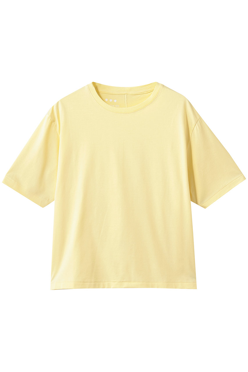 スリードッツ/three dotsのスビン28ジャージー クルーネックTシャツ(レモン/VU1001Y)