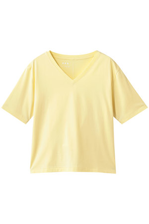 スリードッツ/three dotsのスビン28ジャージー VネックTシャツ(110100/110102)