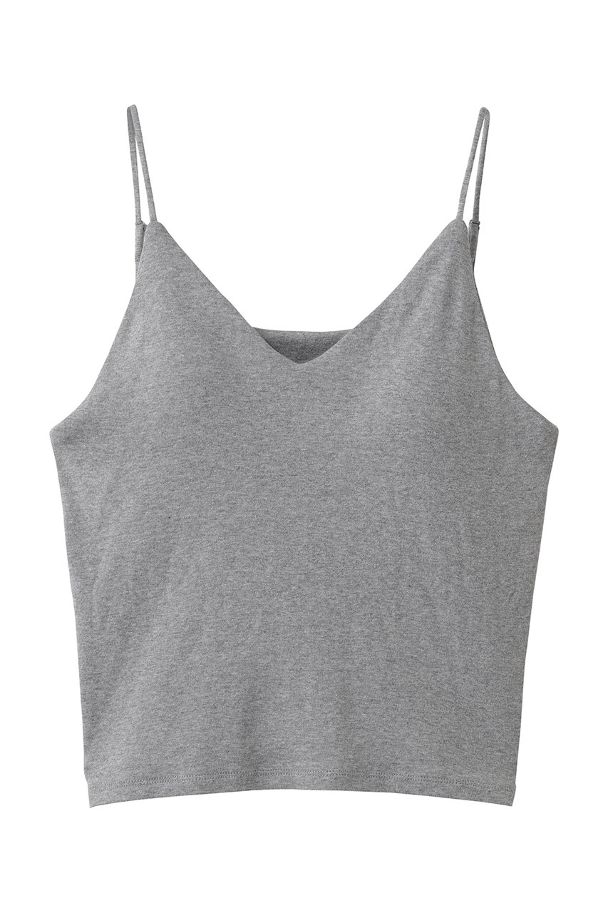 スリードッツ/three dotsのファンデーションコットン　ブラキャミソール(グレー/AE0004Y)