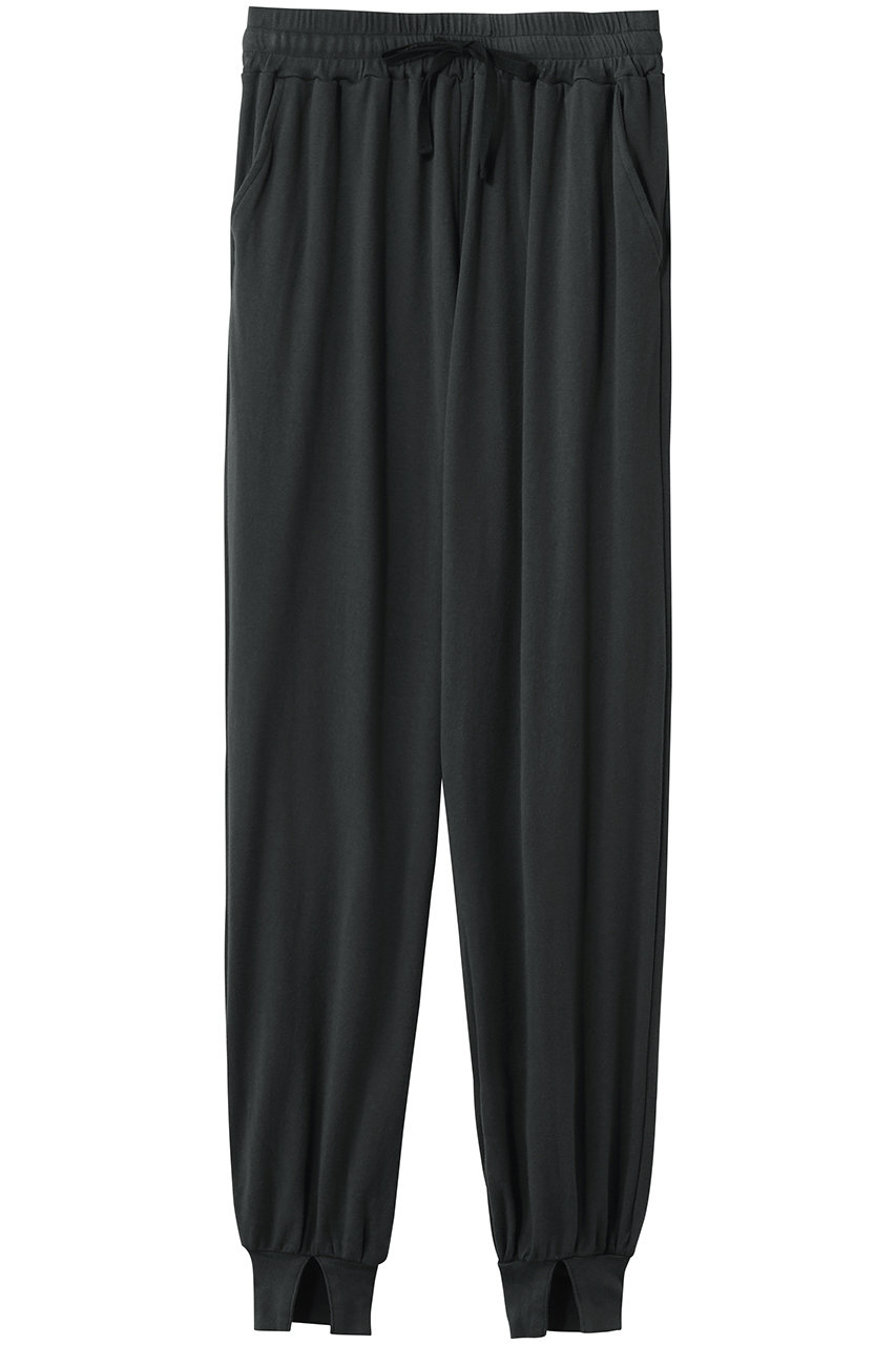 スリードッツ/three dotsのファウンデーションコットン ジョガーパンツ(インクブラック/AE6001Y)