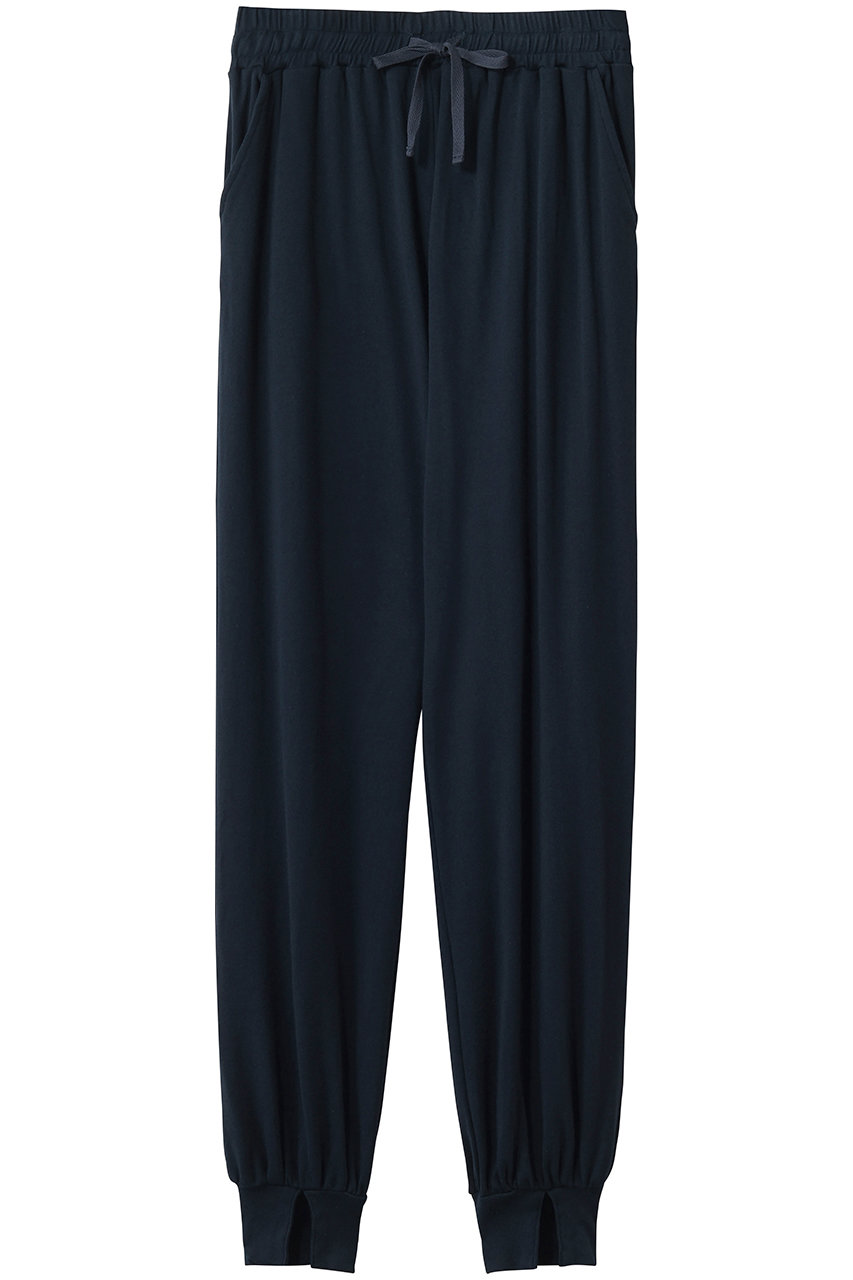 スリードッツ/three dotsのファウンデーションコットン ジョガーパンツ(ネイビー/AE6001Y)