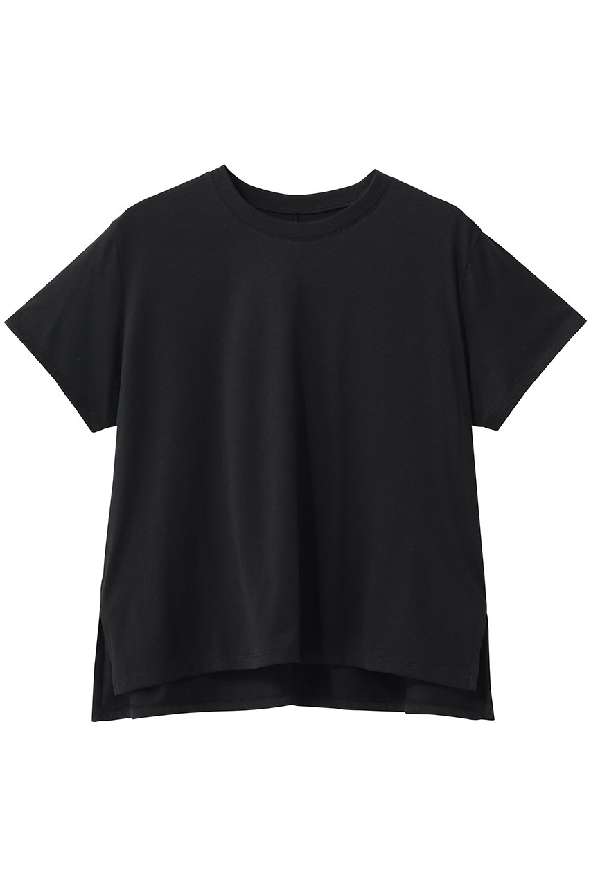 スリードッツ/three dotsのサンデッドジャージー　ミニTシャツ(ブラック/BN1005Y)