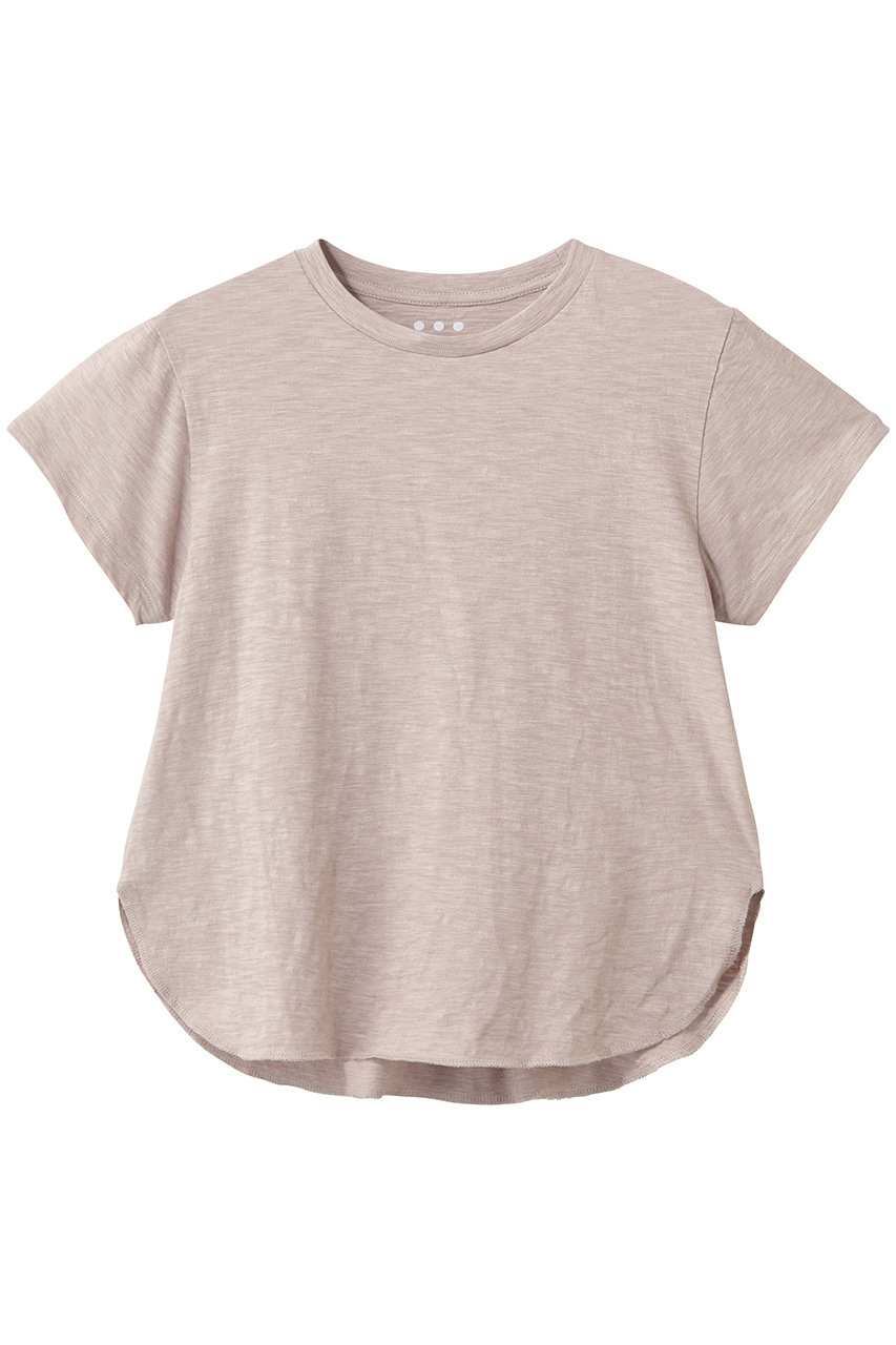 スリードッツ/three dotsのオーガニックスラブ　クルーネック(マーブペタル/KK1002Y)