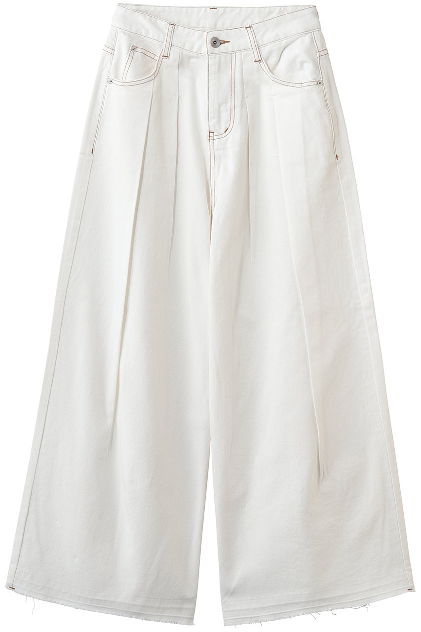 スリードッツ/three dotsのティント デニムパンツ(ホワイト/TD6001Y)