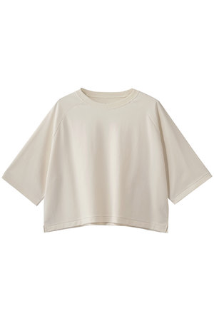 スリードッツ/three dotsのダブルニットスーピマ クロップドTシャツ(110100/110102)