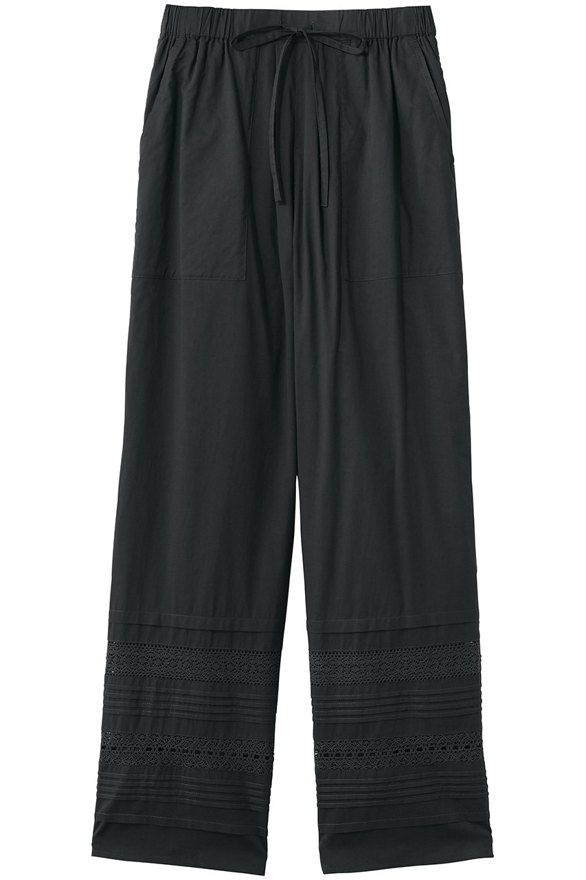 スリードッツ/three dotsのジェローム レースパンツ(チャコール/OK6001Y)