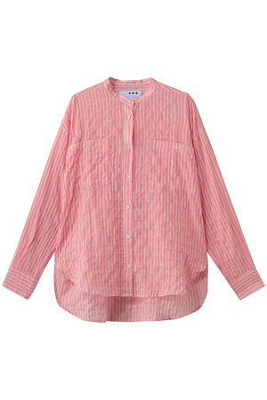 スリードッツ/three dotsのShirring swell シャツ(110100/110103)