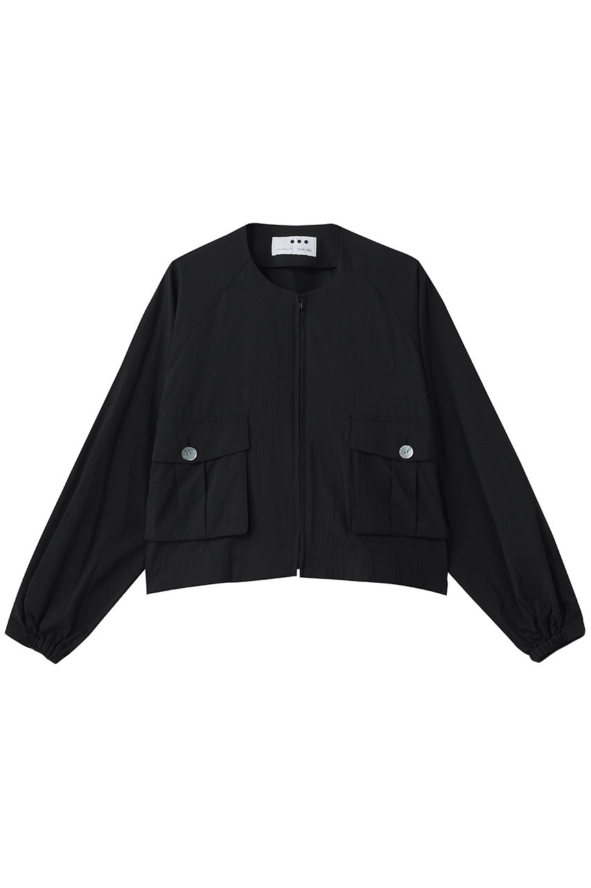 スリードッツ/three dotsのクリスピー タフタジャケット(ブラック/JS7001Y)