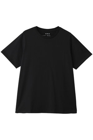 スリードッツ/three dotsのパウダリーコットン ベーシックTシャツ(110100/110102)
