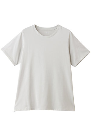 スリードッツ/three dotsのパウダリーコットン ベーシックTシャツ(110100/110102)