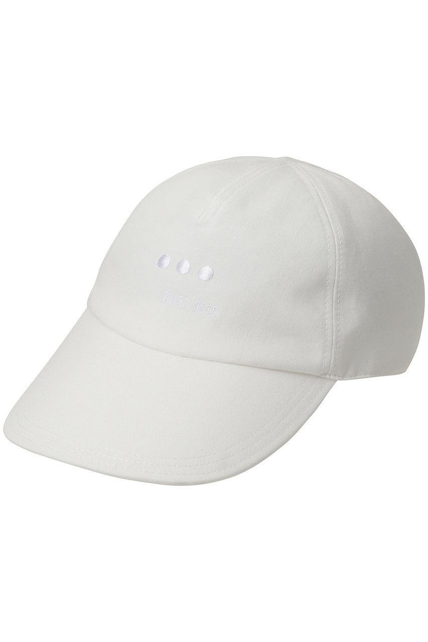 スリードッツ/three dotsの【UNISEX】コットンツイル キャップ(ホワイト/AT801YU)