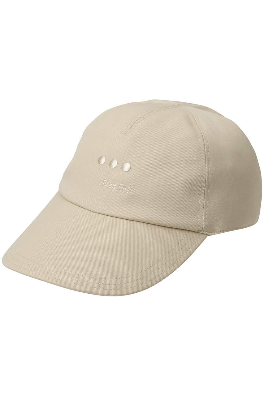 スリードッツ/three dotsの【UNISEX】コットンツイル キャップ(ベージュ/AT801YU)
